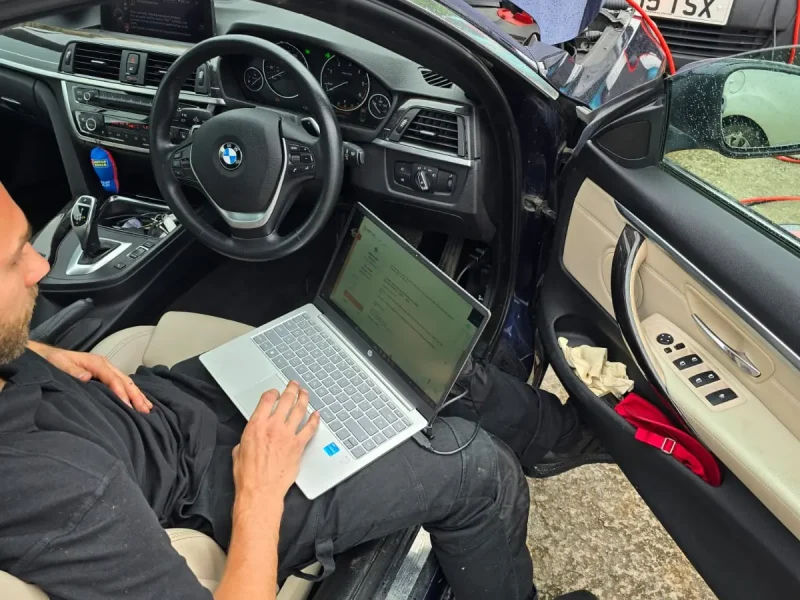 ECU remap carried out from the driver's seat with a laptop